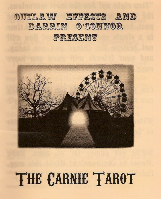 The Carnie Tarot Booklet by Outlaw Effects (PDF eBook Magic Download)